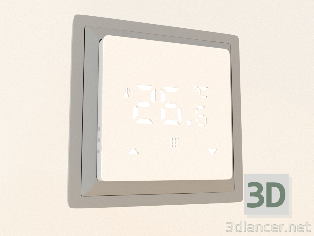 modèle 3D Thermostat avec sonde de sol (programmable, 16 A, aluminium, DTEF16W) R98 - preview