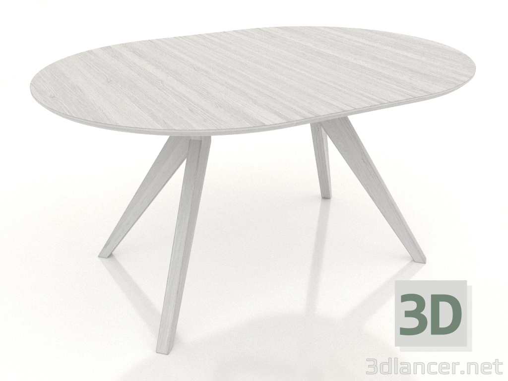 modèle 3D Table à manger pliante 1400x1000 mm (blanc RAL 9010) - preview