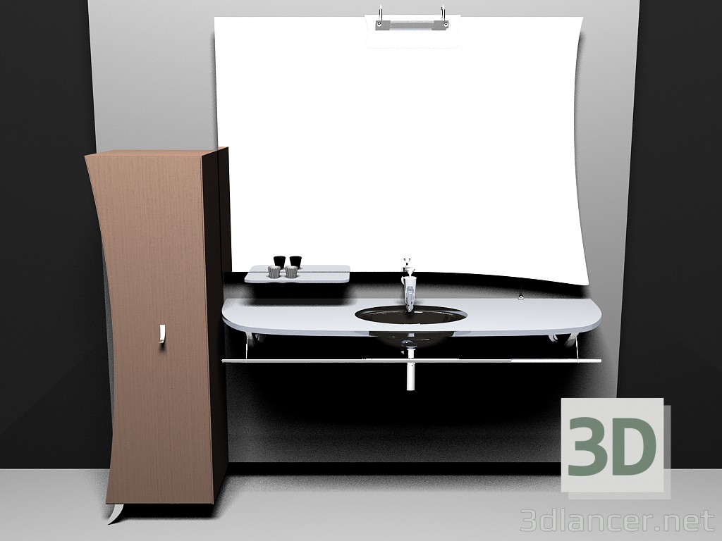 3d model Modular system for bathroom (song 2) - preview