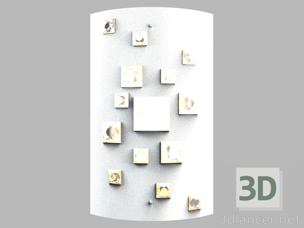 modello 3D Sconce Pioggia MB1102601-2A Bianco - anteprima