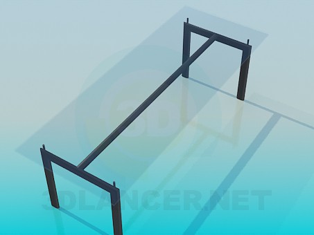 3d model Glass coffee table - preview