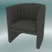 3d model Armchair Loafer (SC23, H 75cm, 65x70cm, Velvet 12 Ash) - preview