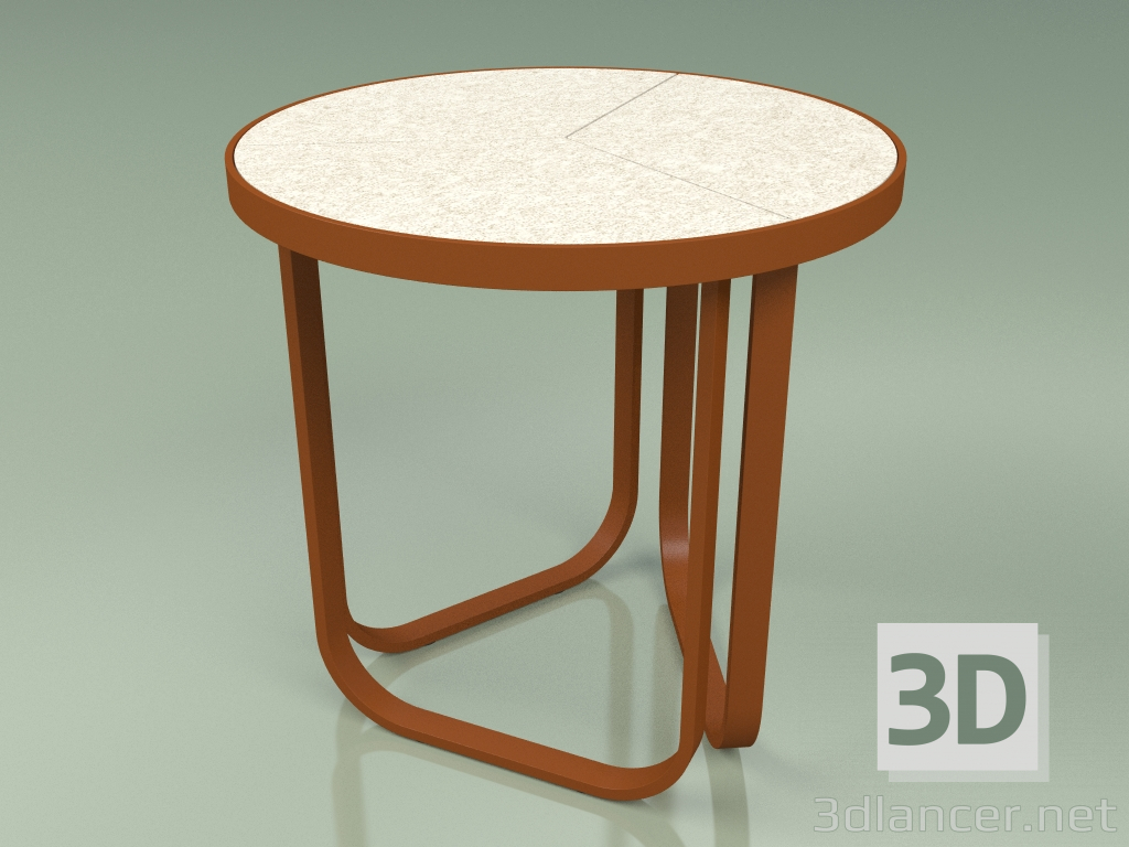 3d model Mesa auxiliar 008 (Metal Rust, Gres Ivory) - vista previa