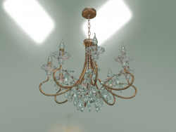 Lustre suspenso 60057-8 (branco com dourado)