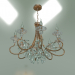 Modelo 3d Lustre suspenso 60057-8 (branco com dourado) - preview