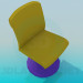 3d model A chair on the stem with round pillar - preview