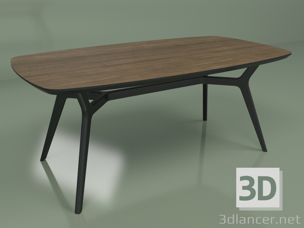 3d model Mesa de comedor Johann Nogal (1800x1000) - vista previa