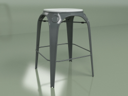 Stool Louix height 65 (white, grey)