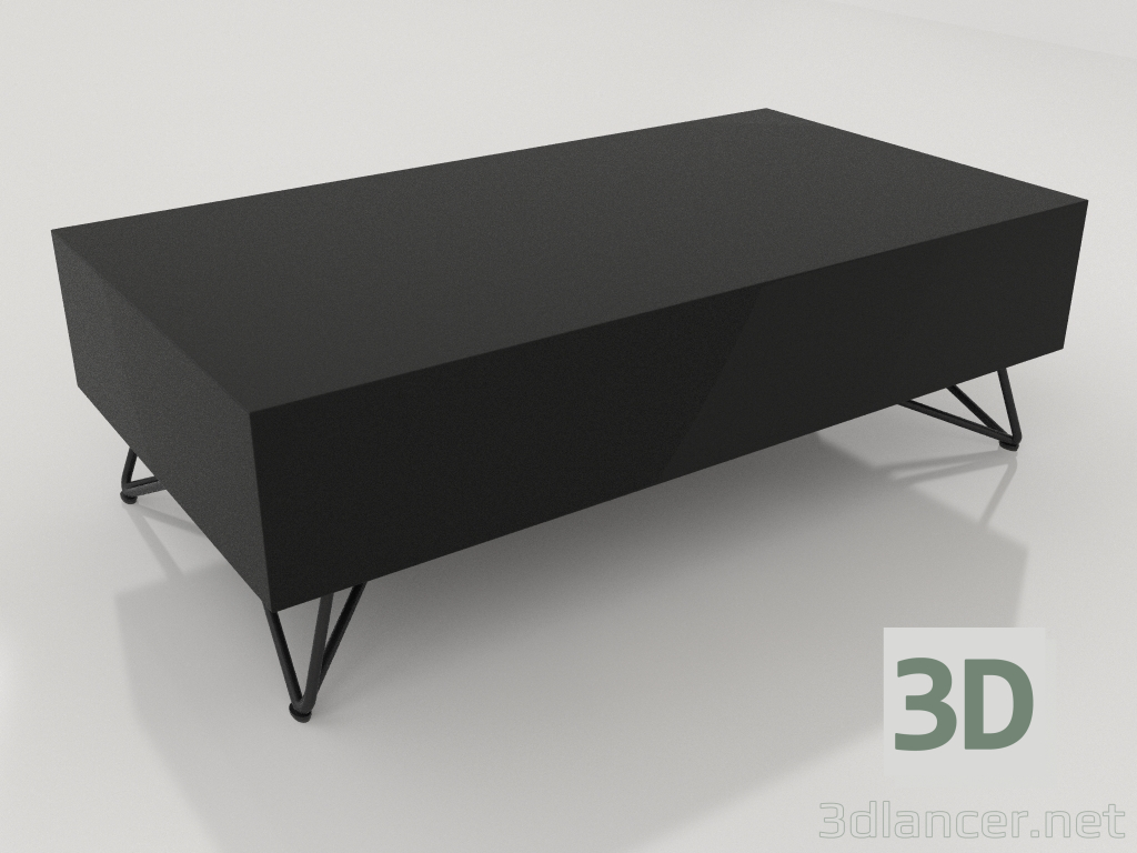 3D Modell Rechteckiger Couchtisch - Vorschau