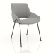 3d model A chair with metal legs - preview