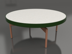 Table basse ronde Ø90x36 (Vert bouteille, DEKTON Sirocco)