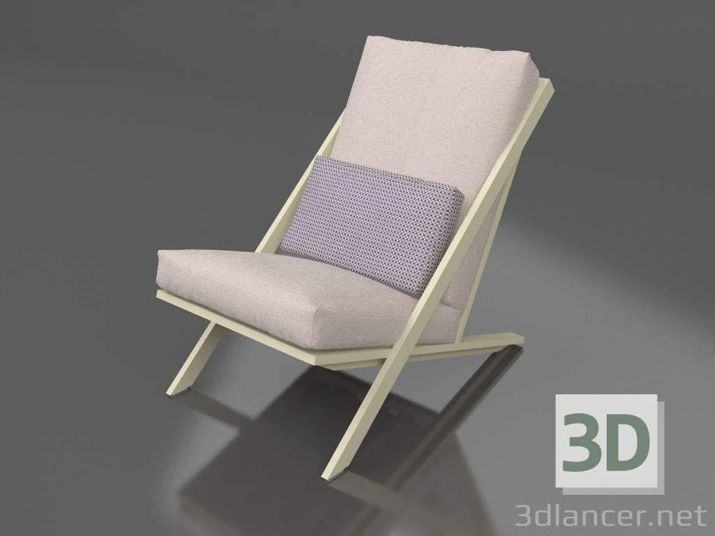 Modelo 3d Poltrona para relaxar (Ouro) - preview