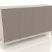 Modelo 3d Móvel de TV FARGO com fachadas fresadas 1600x500x950 mm (platina, carvalho branqueado, opção 3) - preview