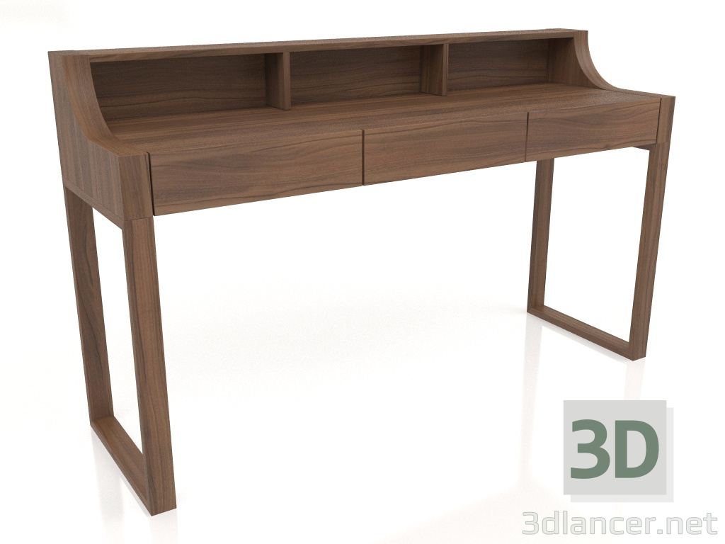 3D Modell Schreibtisch, Walnussfurnier, Ausführung F (148,6 x 45 x 90 cm) - Vorschau