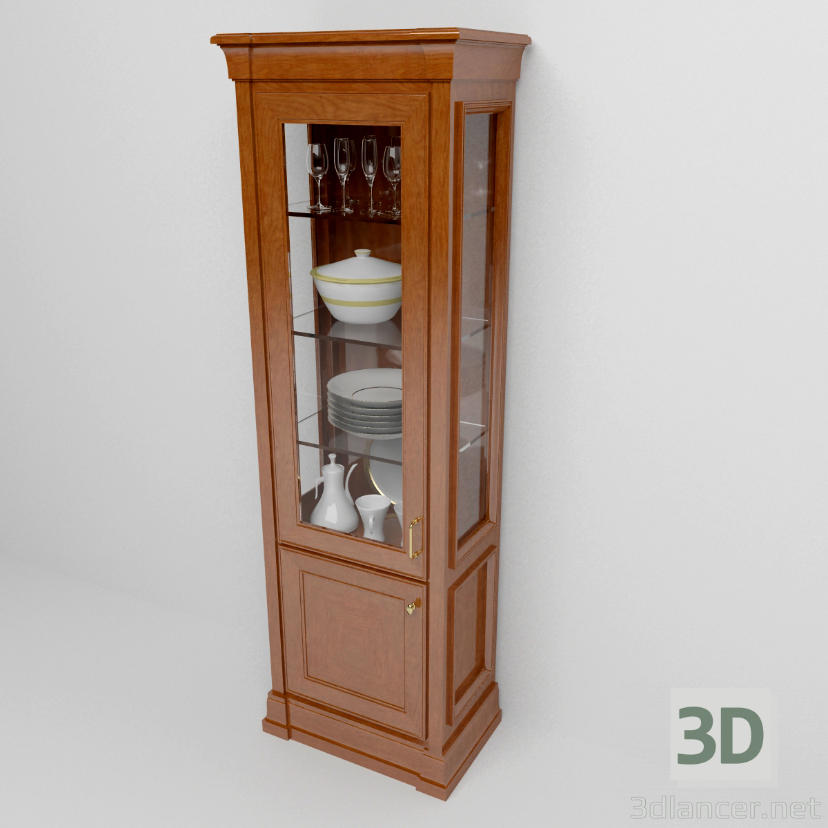 modello 3D piatto Showcase - anteprima