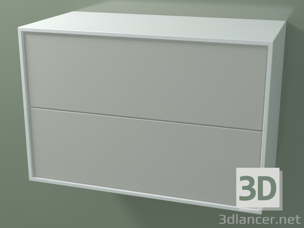 Modelo 3d Caixa dupla (8AUCCA01, Glacier White C01, HPL P02, L 72, P 36, H 48 cm) - preview