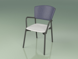 Chaise 021 (Métal Fumée, Bleu, Résine Polyuréthane Gris)