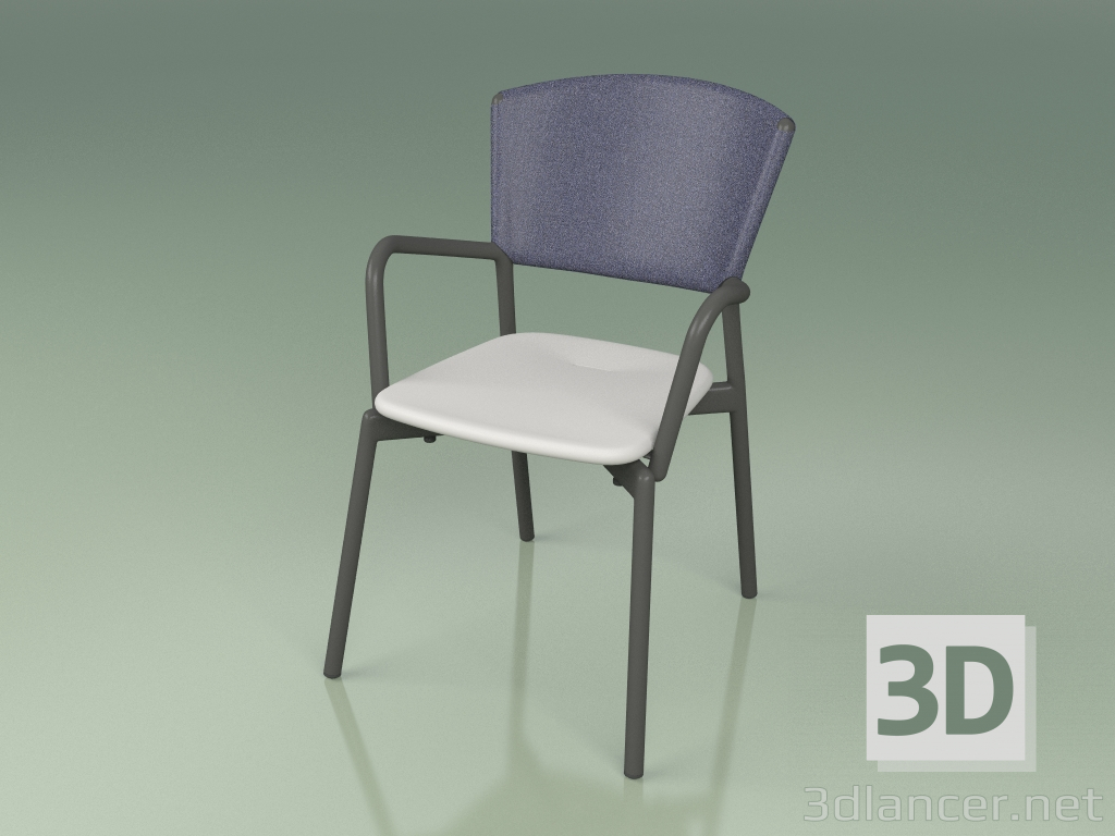 3d model Chair 021 (Metal Smoke, Blue, Polyurethane Resin Gray) - preview