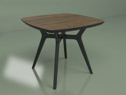 Mesa de comedor Lars Walnut (negro, 900x900)