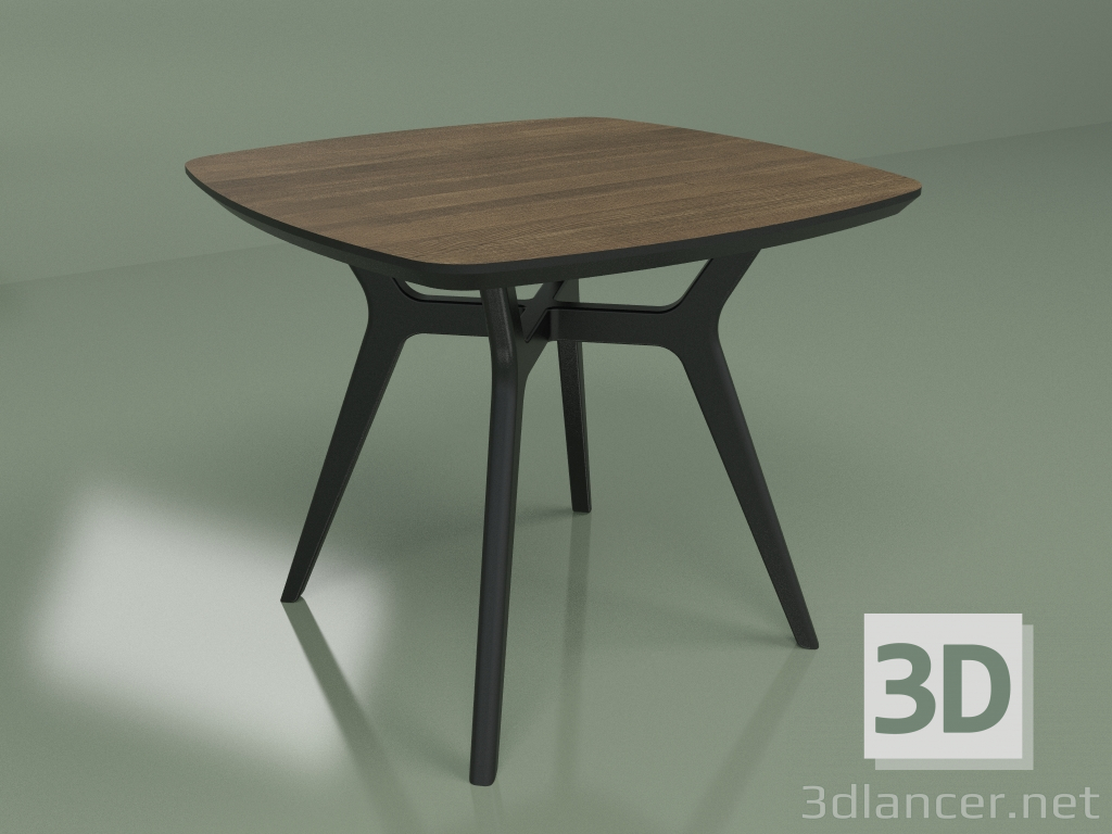 3d model Mesa de comedor Lars Walnut (negro, 900x900) - vista previa