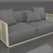 3d model 2-seater sofa (Gold) - preview