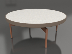 Tavolino rotondo Ø90x36 (Bronzo, DEKTON Sirocco)