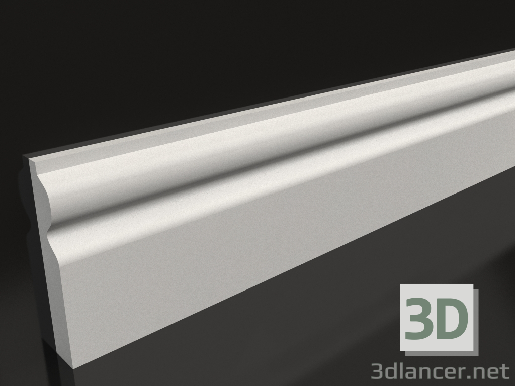 3d model Gypsum floor plinth PN 004 (100x17) - preview