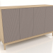 3D Modell TV-Ständer FARGO mit gefrästen Fronten 1600x500x950 mm (Platin, Eiche hell, Option 3) - Vorschau