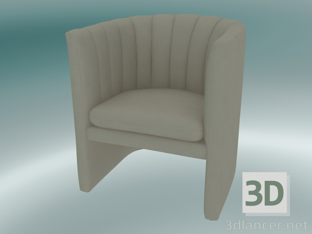 3d model Sillón holgazán (SC23, H 75cm, 65x70cm, Velvet 14 Pearl) - vista previa