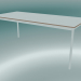 Modelo 3d Mesa retangular Base 190x85 cm (Branco, Contraplacado, Branco) - preview