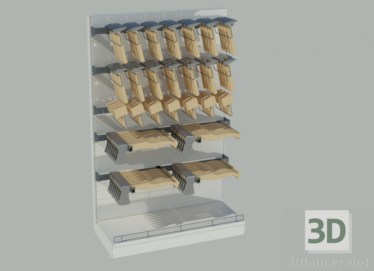 construcción de estantes 3D modelo Compro - render