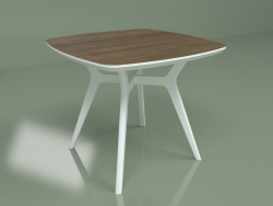 Mesa de jantar Lars Walnut (branca, 900x900)