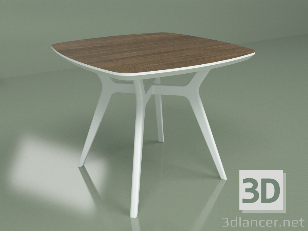 3d model Mesa de comedor Lars Nogal (blanco, 900x900) - vista previa