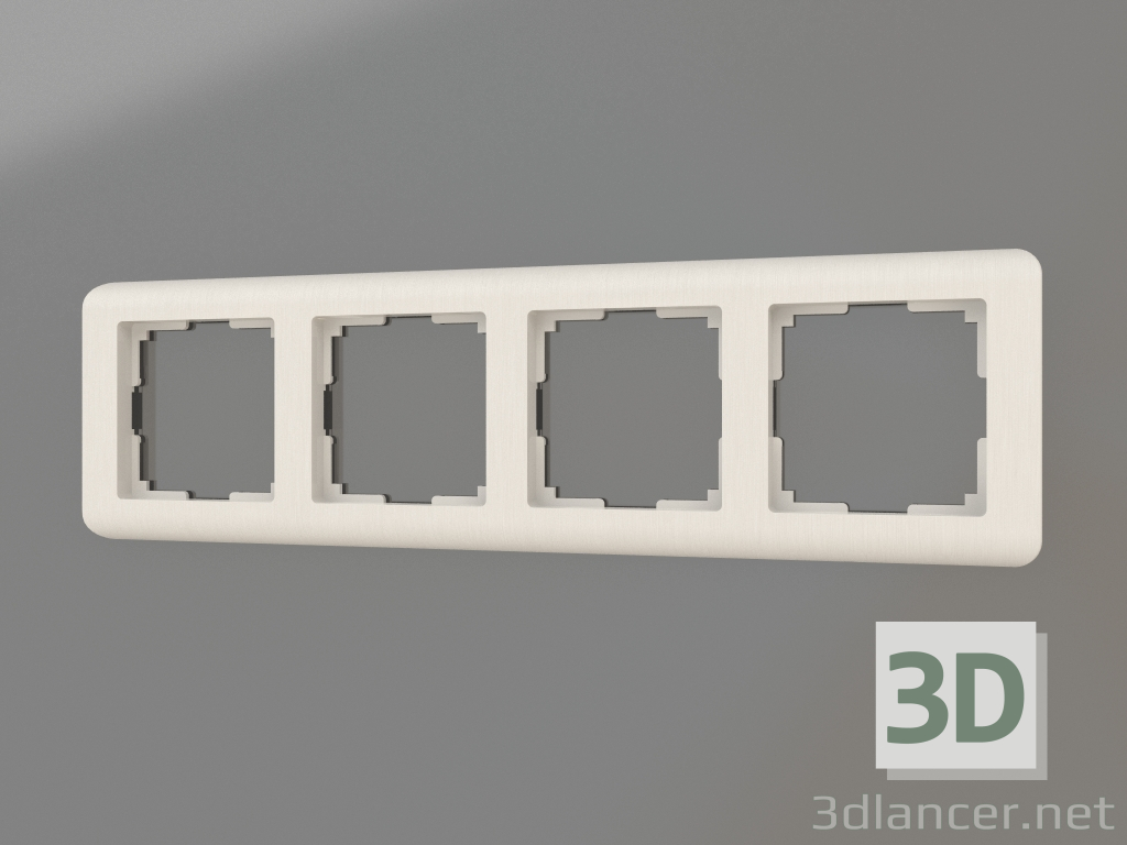 Modelo 3d Moldura para 4 postes Stream (pérola) - preview