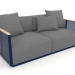 3d model 2-seater sofa (Night blue) - preview