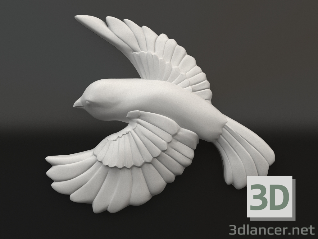 Modelo 3d Elemento decorativo de gesso DE 061 10 (135x117x20) - preview