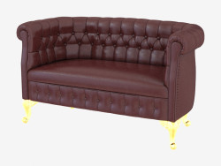 Canapé classique en cuir Chesterfield (13423)