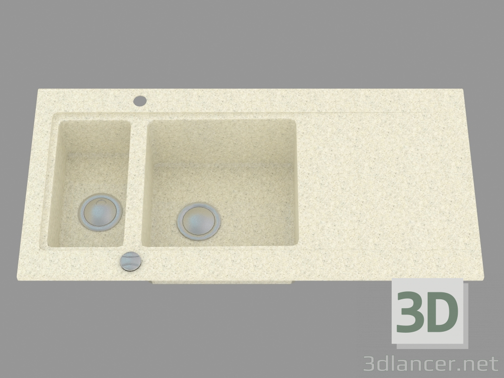 Modelo 3d Dissipador de cozinha moderna (ZQM A513) - preview