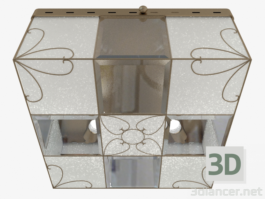 modello 3D Plafoniera a soffitto Guana (2546 4) - anteprima