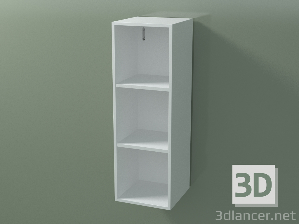 modello 3D Mobile alto Wall (8DUABC01, Glacier White C01, L 24, P 24, H 72 cm) - anteprima