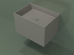 Wall-mounted washbasin (02UN43301, Clay C37, L 72, P 50, H 48 cm)