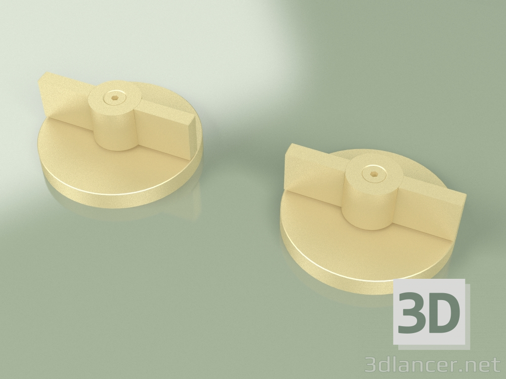 3d model Set of 2 mixing shut-off valves (19 51 V, OC) - preview