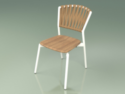 Sedia 120 (Metallo Latte, Teak)