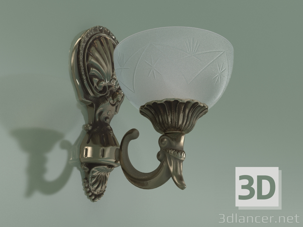 3d model Aplique 60006-1 (bronce antiguo) - vista previa