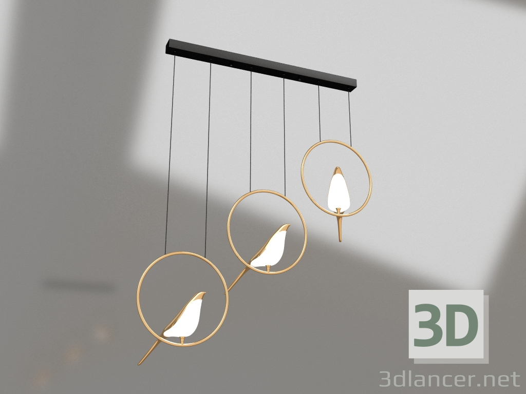 3d model Pendant Arsi black, gold (08446-3A,33) - preview