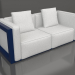 3d model Double sofa (Night blue) - preview