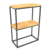 3d model Rack-console rectangular (WOOD FLOOR, 60x30x86, 2 shelves) - preview