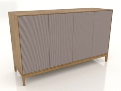 Mueble de TV FARGO con frontales fresados 1600x500x950 mm (platino, roble natural, opción 3)