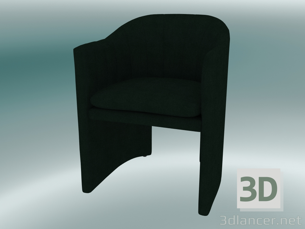 3d model Dining chair, office Loafer (SC24, H 79cm, 57х59cm, Velvet 1 Forest) - preview