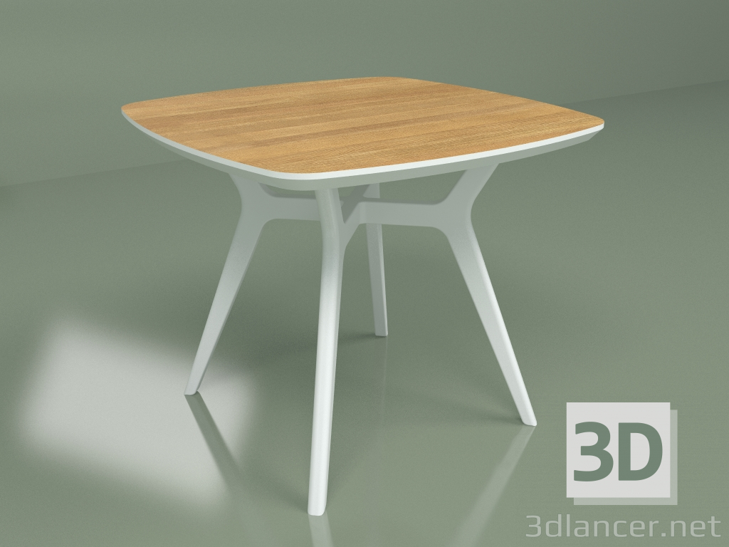 3d model Mesa de comedor Lars Roble (blanco, 900x900) - vista previa